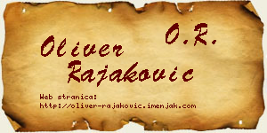 Oliver Rajaković vizit kartica